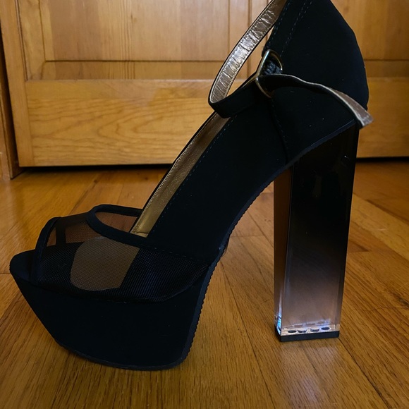 Paper Fox Ariella black platform heels - Picture 3 of 10